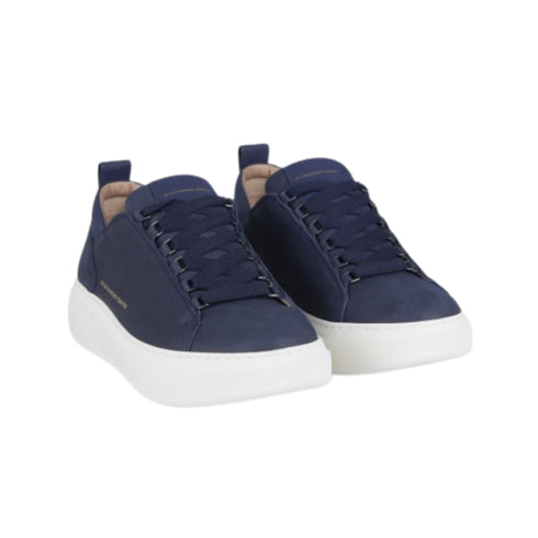 Sneakers Uomo Wembley, con tomaia in pelle e suola in gomma a contrasto